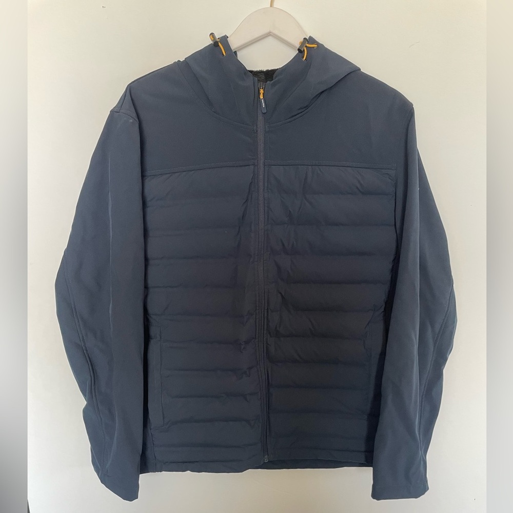 Nautica Puffer Full Zip Navy Water Resistant Jacket SZ Large